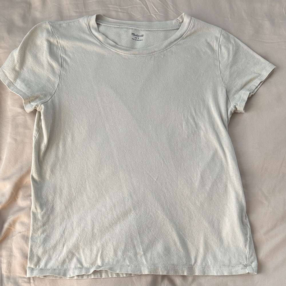 Madewell Cream Crewneck Short Sleeve Tee
